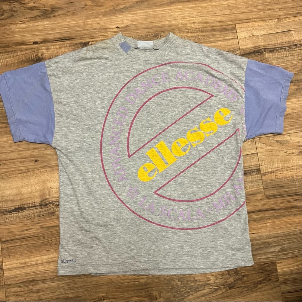 Vintage Ellesse Advanced Dance Academy Scala Milano Italy Tee Shirt Made in USA